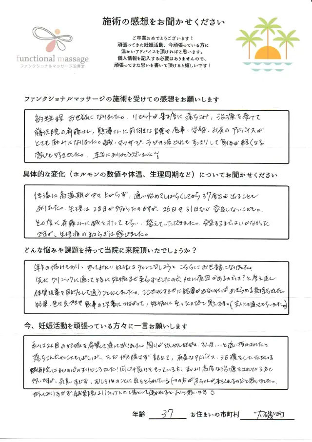 37歳・大磯町 アンケート